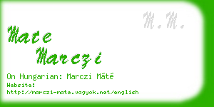 mate marczi business card