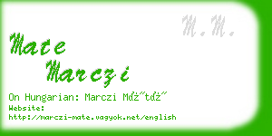 mate marczi business card